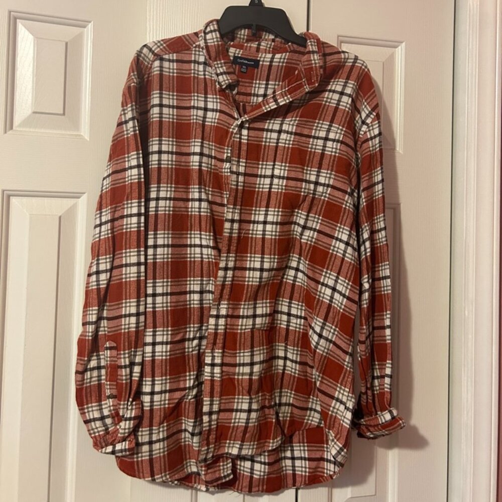 Croft and Barrow men's red flannel